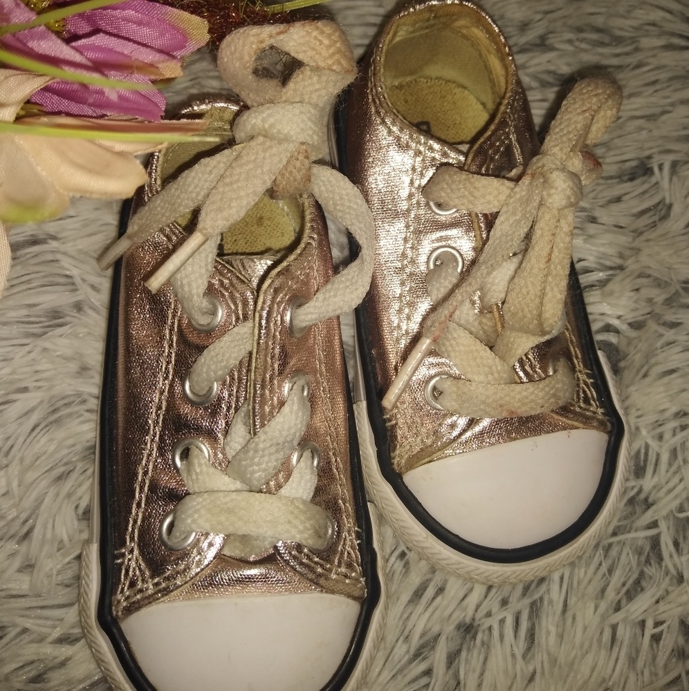 Rose gold converse